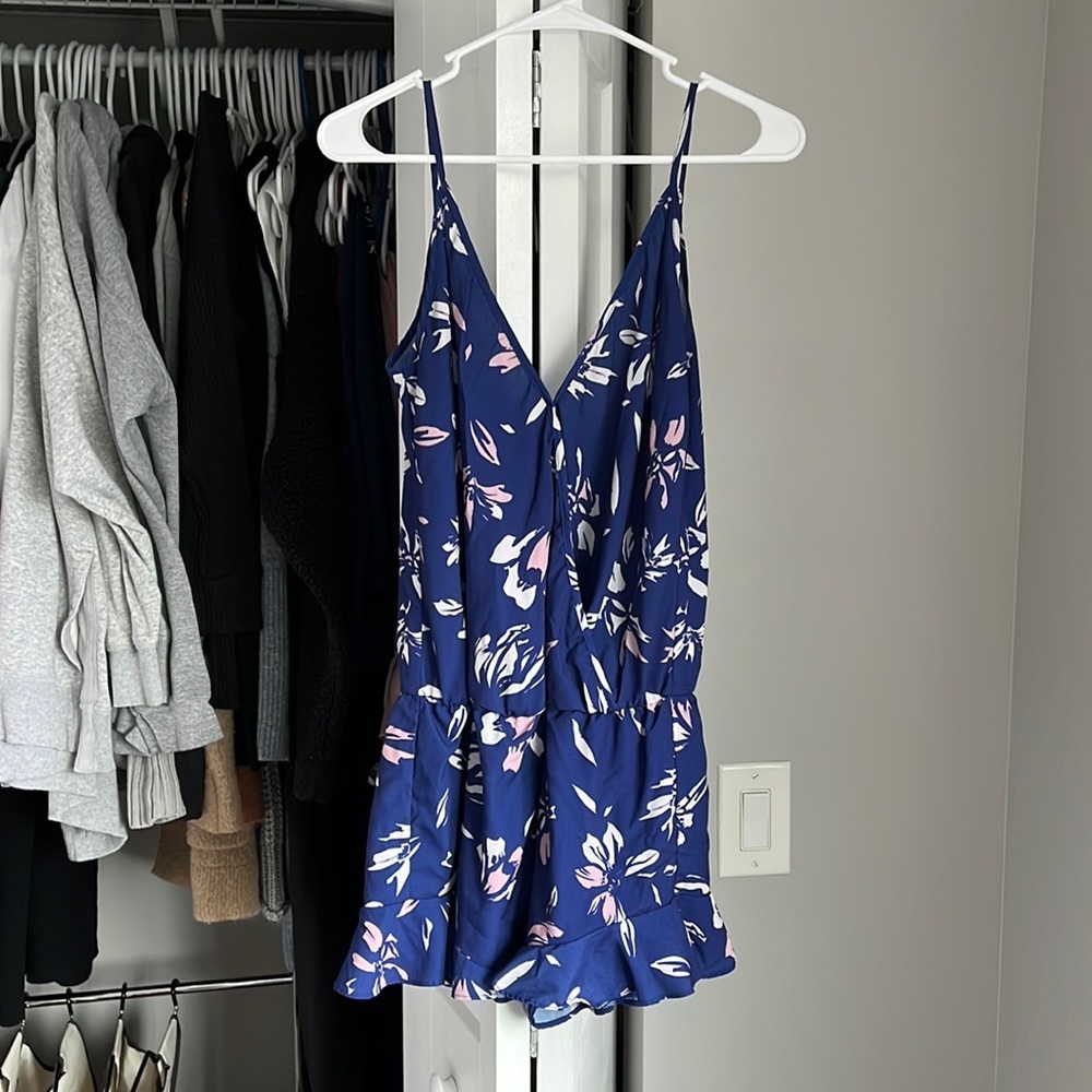 A New York Floral Romper, worn once